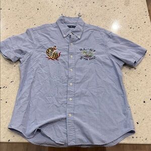 Ralph Lauren Light Blue Embroidered Casual Shirt